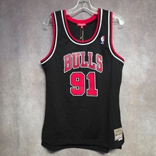 NWT Mitchell  Ness Chicago Bulls Dennis Rodman 91 Swingman Jersey Womens L 105