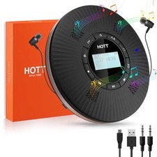 HOTT Portable CD Player Built-in 4 Speakers Bluetooth 5.3 Anti Skip CD