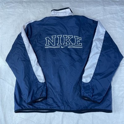 Vintage Nike Windbreaker Jacket Mens Large L Blue Swoosh 90s