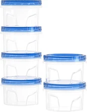 Freshmage [6 Pack-17 oz] Freezer Containers with Lids, Reusable Round BPA-Free A
