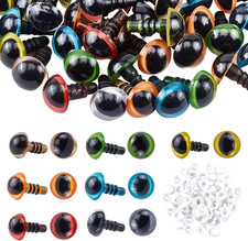 70pcs Plastic Safety Eyes 10mm Craft Eyes Amigurumi Cat Eyes with 70pcs Washers