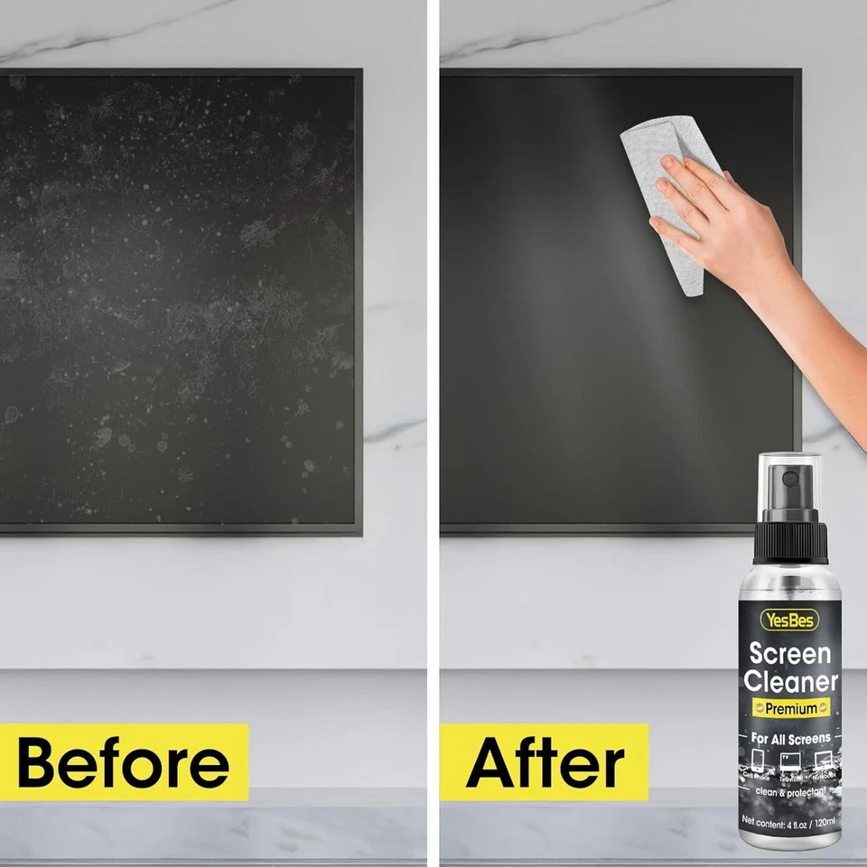 Bildschirmreiniger Spray 16oz Set mit 2 Mikrofasertüchern für TV & Laptop - Bild 4 von 4