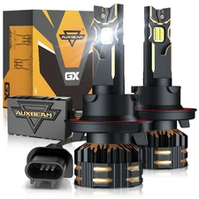 AUXBEAM H13 9008 LED Headlight Bulbs High Low Beam 30000LM Super Brighter Canbus