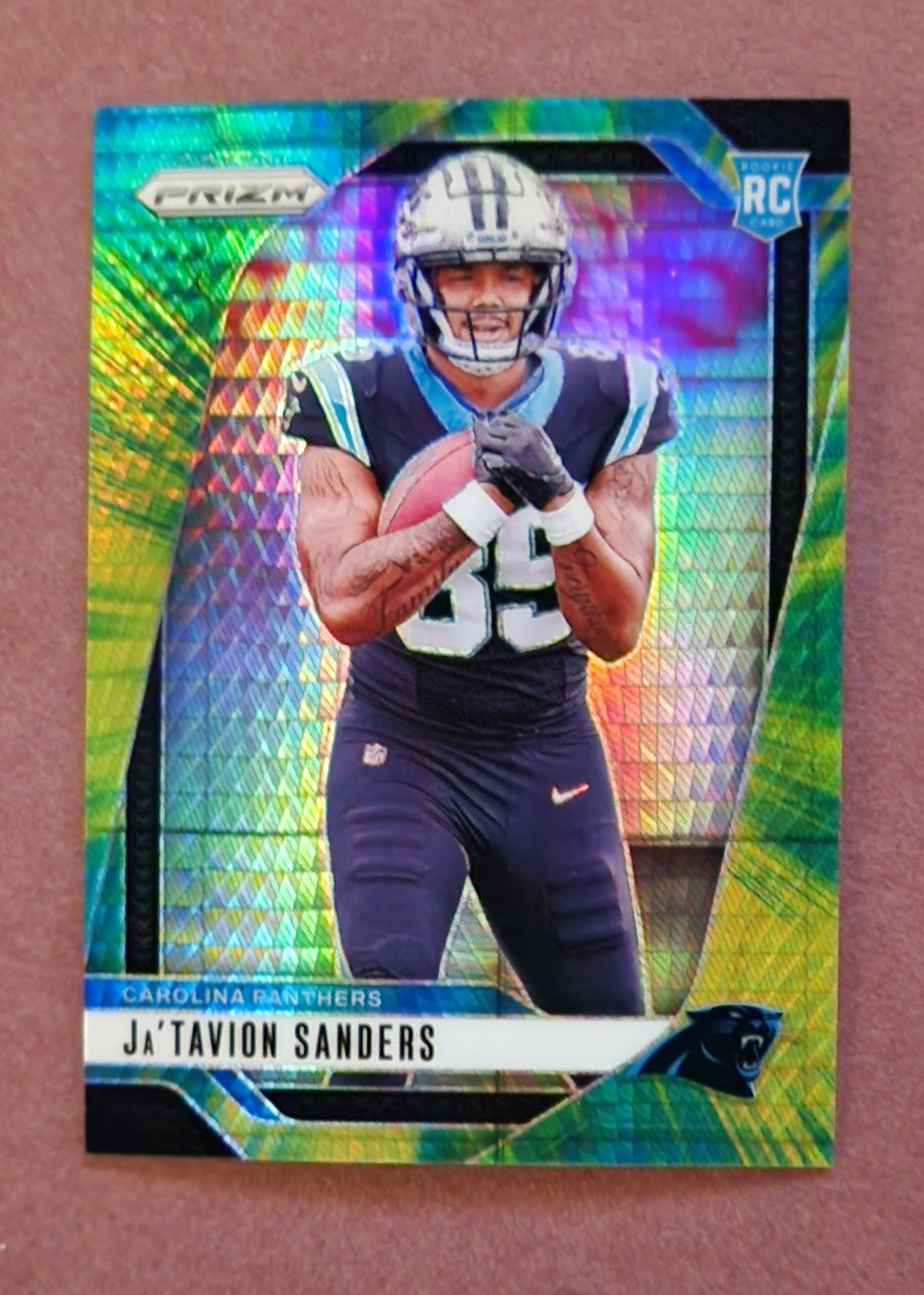 2024 Panini Prizm Ja'TAVION SANDERS #343 (RC) Hyper Prizm #/180 Panthers