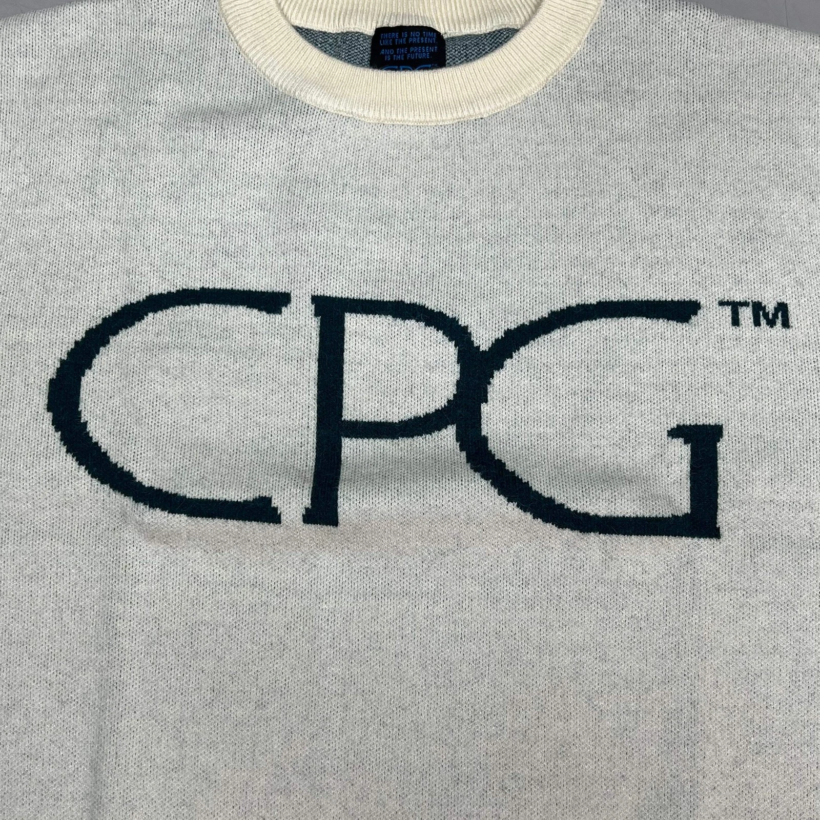 CPG CODEGRAPHY WORLDWIDE Sweater Women's Sz L Green/Crème WCPG-SWTR-NTRL-2022-3 image 3