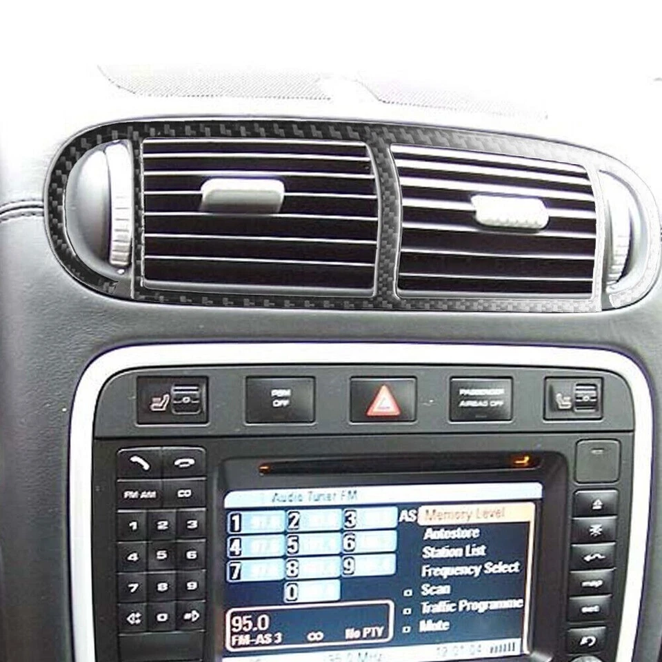 Guarnição de tampa de fibra de carbono 2003-2010 para tomada de ventilação central Porsche Cayenne - Imagem 2 de 4