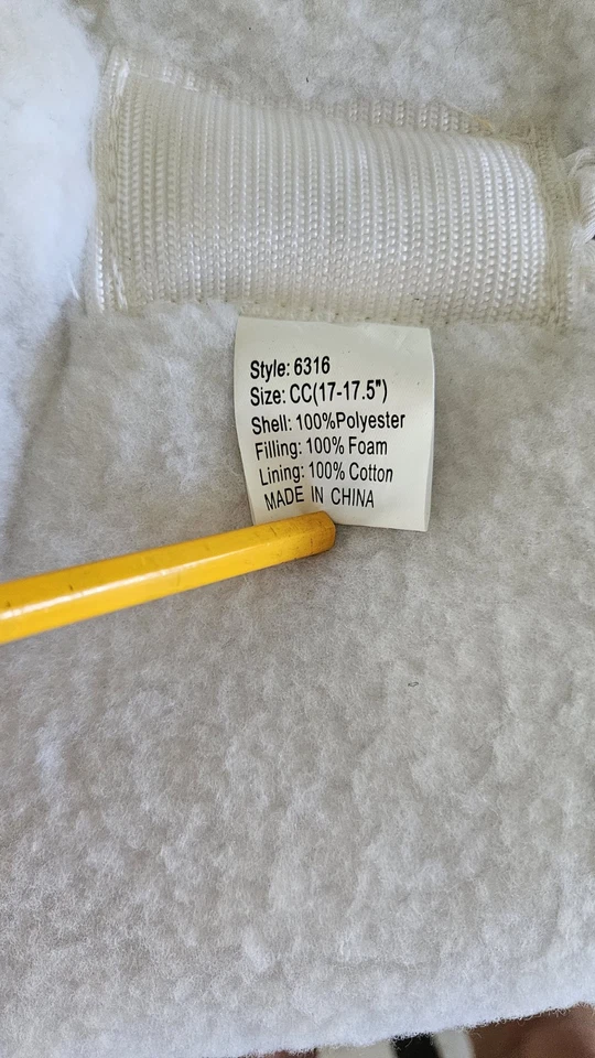 Almohadilla Lettia Collection WONDER: Contacto Cercano 17-17.5 Blanco NUEVO Foto 3 de 4