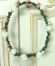 Kopfschmuck Kommunionkränzchen Haarkranz Haarschmuck Kommunionkleid ivory rose