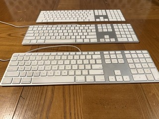 Set Of 3 Apple Keyboards Silver Including 1 Magic Keyboard