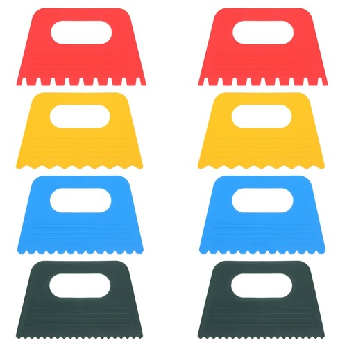 Qianyu 8 PCS Putty Knife Plastic Paint Scraper Tool Multicolor Spackle Spread...