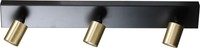 Deckenleuchte 3-Flammig Metall 70 Cm Lang Schwarz Gold Strahler Deckenlampe