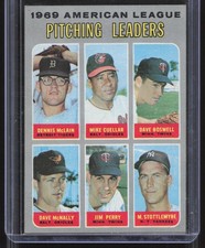 1970 Topps #70 1969 American League Pitching Leaders