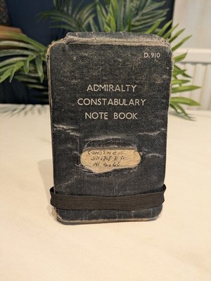 1970 Admiralty Constabulary Duty Log - Faslane Nuclear Base ARMED Patrols RARE