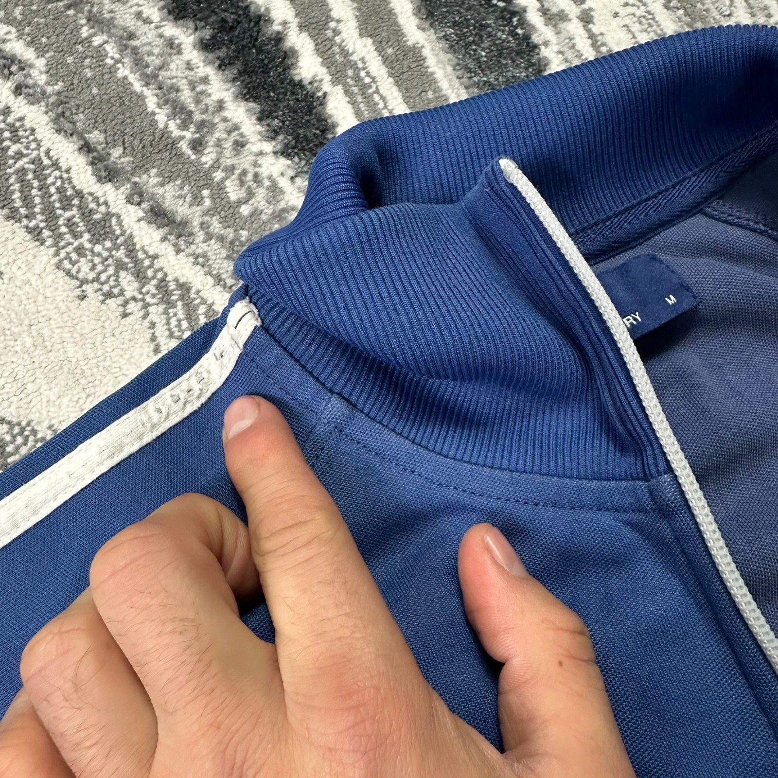 Vintage Fred Perry Oversized Medium Blue Funnel Neck Tracksuit Track Jacket image 5