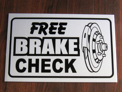 Auto Repair Shop Sign: Free Brake Check | eBay