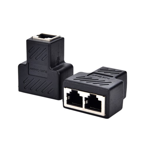 1 To 2 Ways RJ45 LAN Ethernet Network Cable Female Splitter Connector Adapter JI - Afbeelding 3 van 12