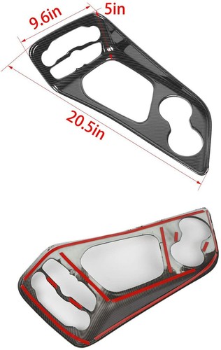 Console Big Gear Shift Panel Cover Trim for Dodge Challenger 15-23 Carbon Fiber - Picture 14 of 17
