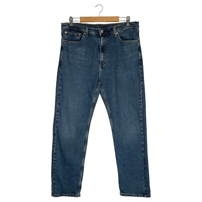 Levis Jeans Mens 505 38X32 Straight Leg Regular Medium Wash Denim Classic Blue