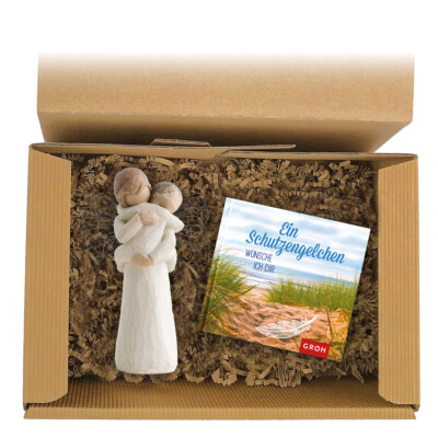 Geschenkset 2-teilig ''Schutzengel'' / Willow Tree Figur / Windlicht / Geburtstag