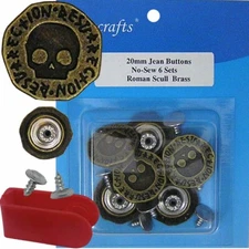 20 mm No-Sew Replacement Jean Tack Buttons (20A11_6)  6 CT. w/Tool