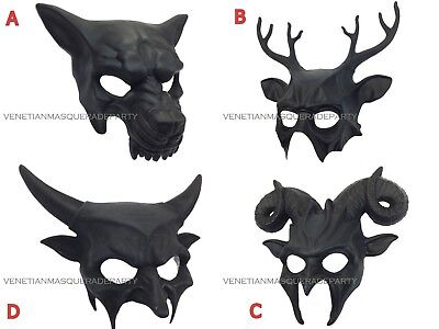 Ram Goat Devil Antler Black Masquerade Mask Halloween Animal Party Wall Deco Ebay