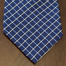 Club Room Blue Gold 100% Silk Men’s Neck Tie Made In USA