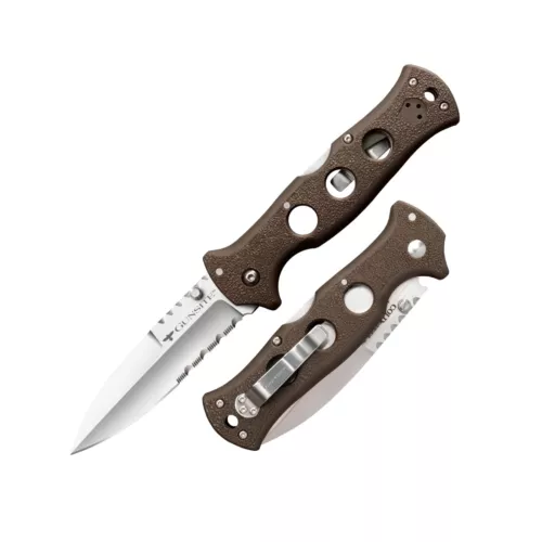 Cold Steel Gunsite Counter Point Lockback Brown Folding AUS-10A Knife 10ABV3