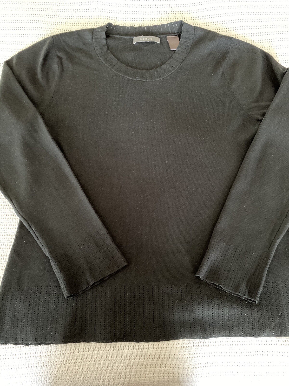 Liz Claiborne Womens Size L Black Sweater