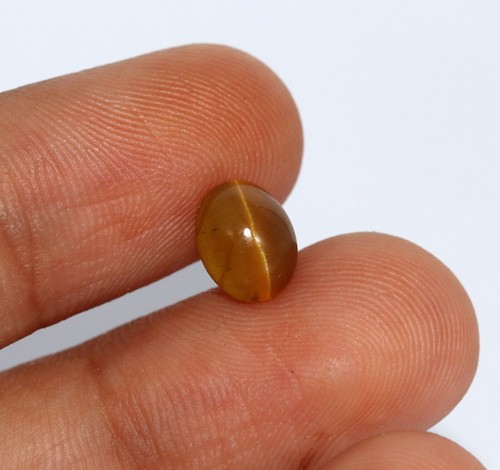 1.83 Ct Natural Quartz Cats eye Oval Shape Loose Gemstone Untreated Earth Mined - Picture 6 of 12