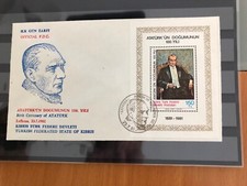 Türkisch Zypern Block 2 als FDC Atatürk 100 Geburtstag