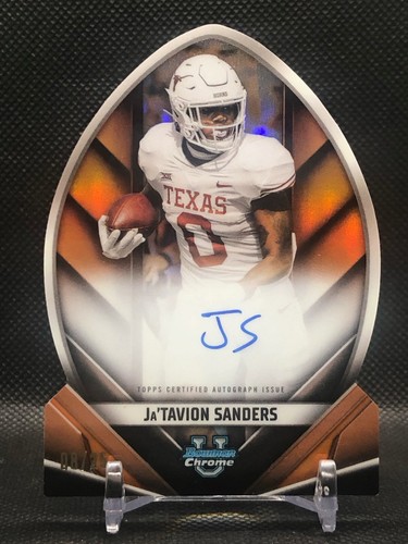 Ja’Tavion Sanders 2023 Bowman U Chrome Auto Orange /25 Future of Football SP - Bild 1 von 6