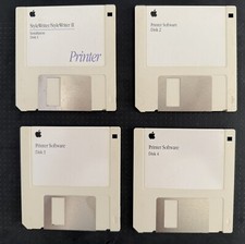 Apple StyleWriter/StyleWriter II Installation Floppy Disc Set 1-4