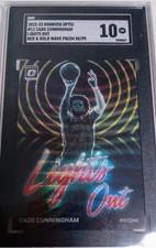 2022 23 Optic Lights Out Red Gold /99 Cade Cunningham  Gem 10 Sgc