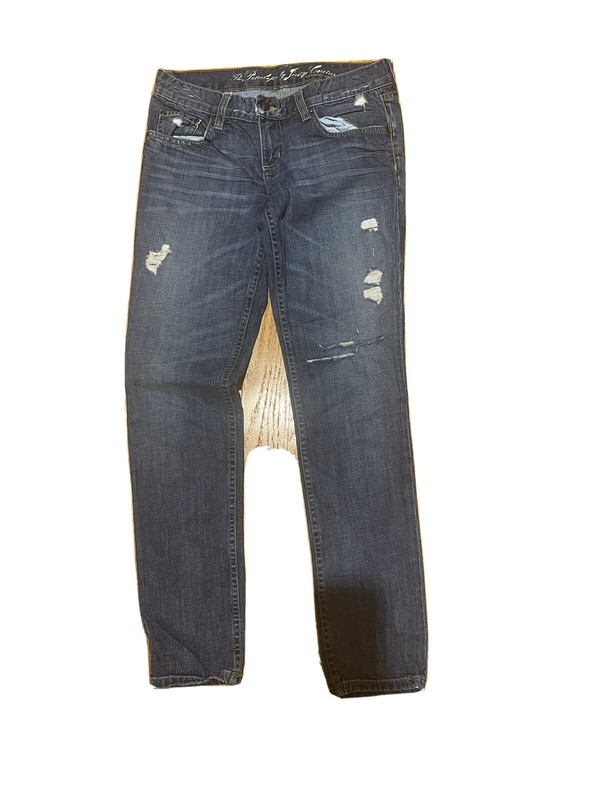 Juicy Couture Aliby Jeans Womens Size 29 Medium Wash Distressed Skinny Logo