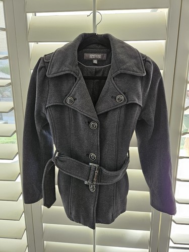 Kenneth Cole Reaction Medium Gray Peacoat Jacket BOGO Get Forever 21 Top FREE - Bild 2 von 11