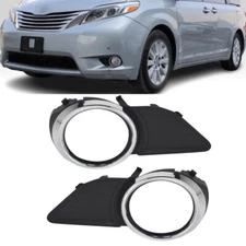 Driver&Passenger Fog Lights Cover For Toyota Sienna 2011 2012 2013 2014 2015