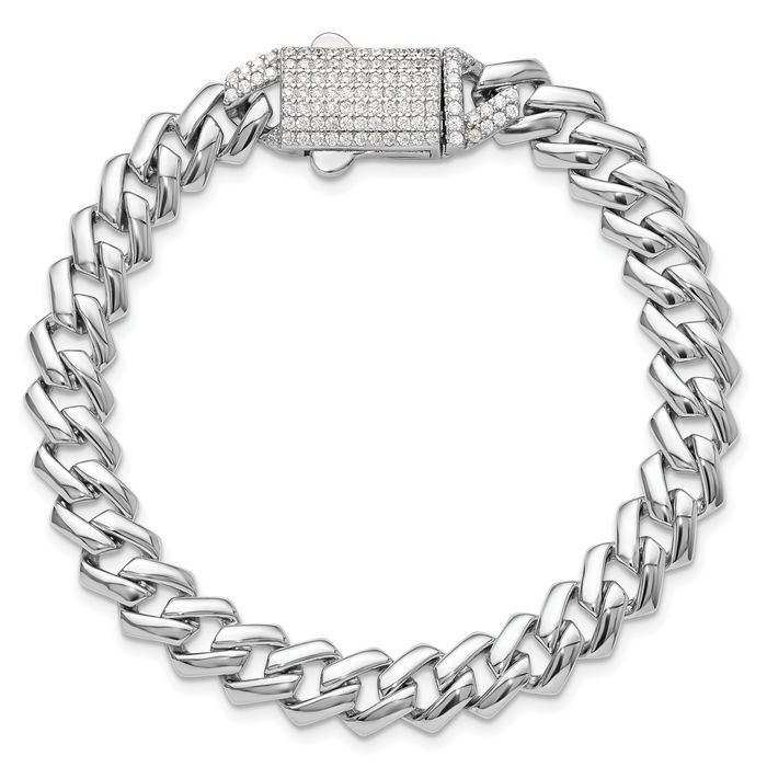 925 Sterling Silver Monaco Link CZ Chain Bracelet | eBay 925 Sterling Silver Monaco Link CZ Chain Bracelet | eBay