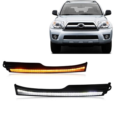 Switchback White/Amber LED Front Fog Side Marker Headlight Daytime Running La...