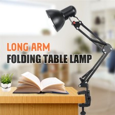 Lámpara de Escritorio de Metal Ajustable Brazo Columpio Mesa Niños Luz de Lectura Estudio con Abrazadera