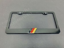 1x German Flag 3d Emblem Black Stainless License Plate Frame Rust Free Germany