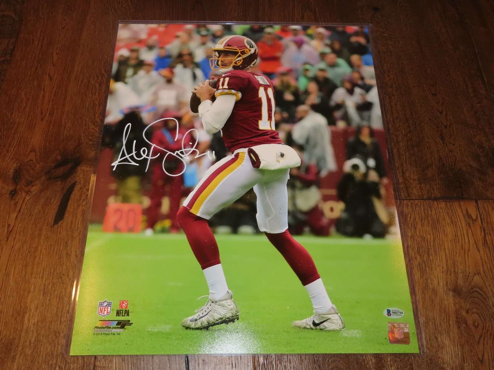 Alex Smith Autographed Signed Washington Redskins 16x20 Photo Beckett BAS COA 1A 