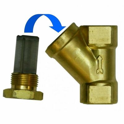 3/8'' BSP Ventil Y Sieb Hochdruckreiniger Wasserfilter Messing Inline Diesel Öl