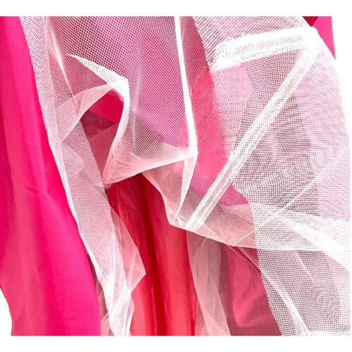 VICTOR COSTA Dress Magenta Strapless Party Gown Sz 4 Neiman Marcus Vtg Taffeta - Picture 10 of 11