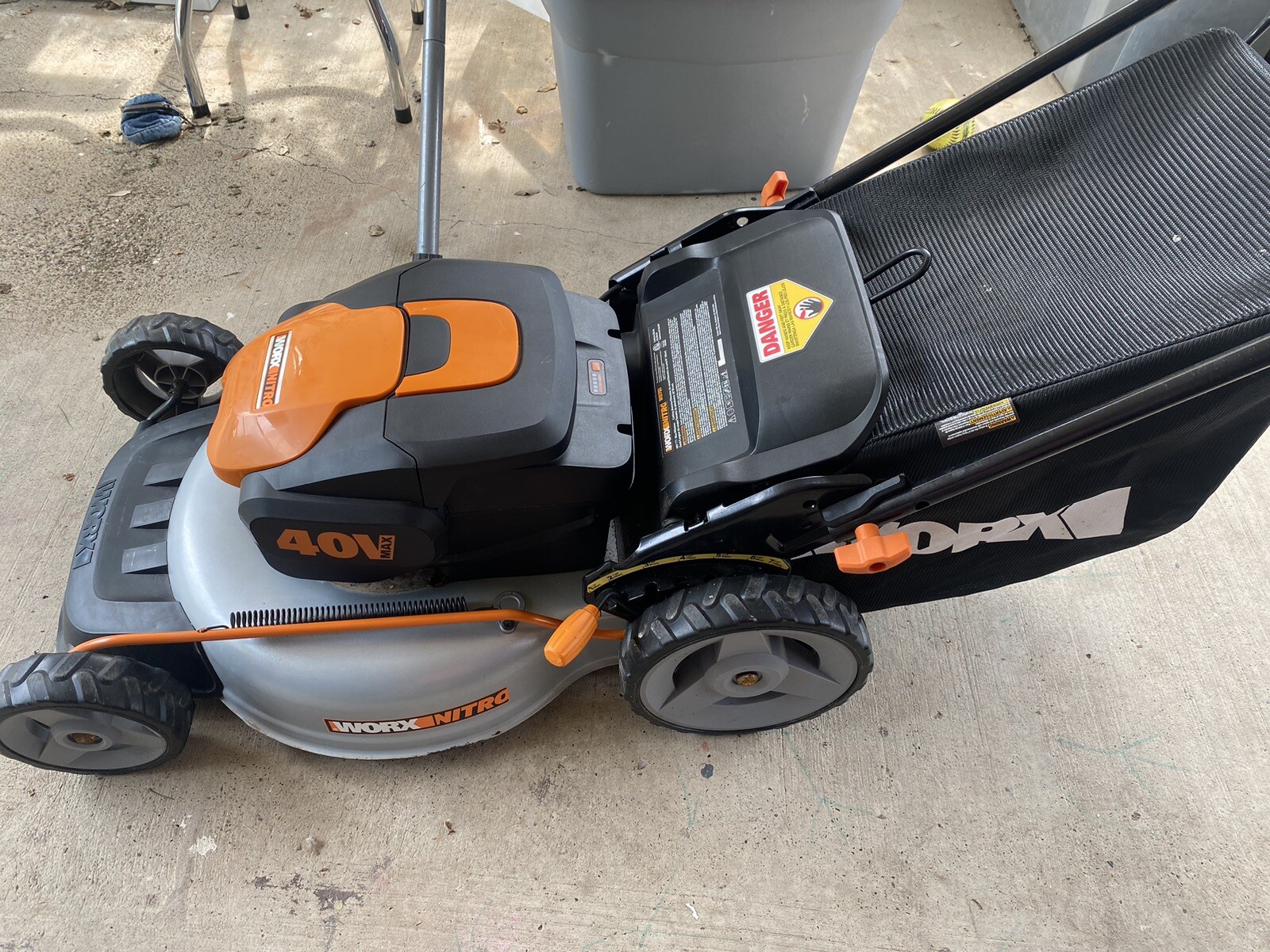 WORX WG751 40V 20in. Cordless Lawn Mower with Battery for sale online ...