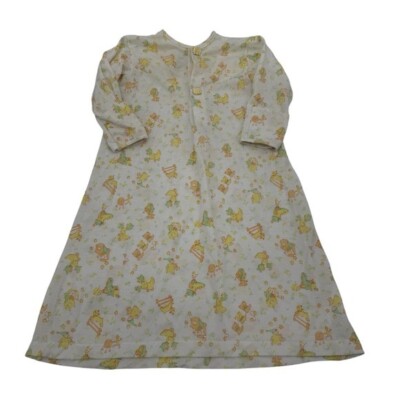 Baby Girl Boy Vintage Carter's Layette Size Yellow Nursery Rhyme Sleep Gown