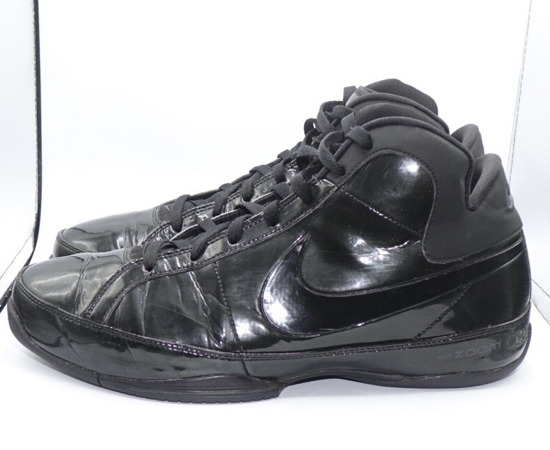 Vintage Nike Zoom Hustle Black Patent Leather Mens 12.5 From  display picture 1
