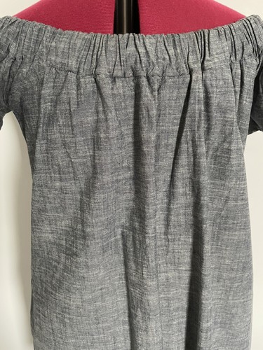 forever 21 off shoulder denim look dress size M - Picture 4 of 6