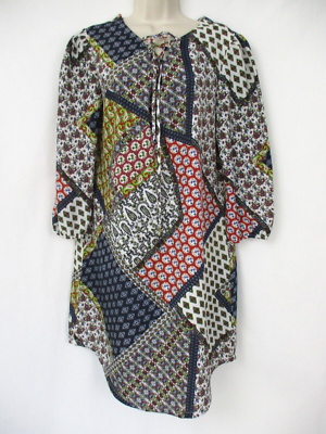 Wrangler Dress Womens Medium Western Bandana Print Shift Prairie Boho Summer  | eBay