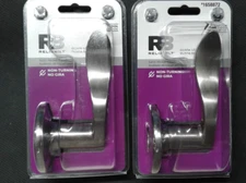 2 RELIABILT Olivia Satin Nickel Left-Handed Interior/Exterior Dummy Door Handles