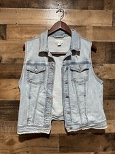 Ava Viv X Womens Denim Jean Vest Plus